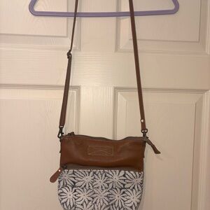 Myra Bag Tan and Cream Crossbody Bag